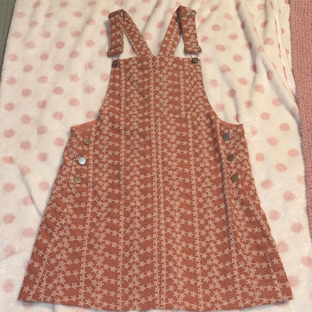 Blush/Rose Star Denim Overall Jumper